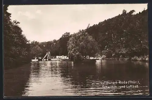 AK Roda /Thür., Schwimm- u. Luftbad