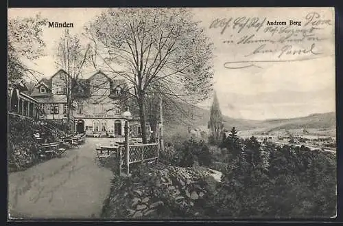 AK Münden / Werra, Hotel Andree`s Berg