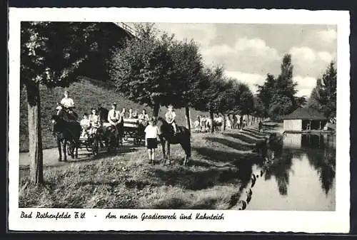 AK Bad Rothenfelde T. W., neues Gradierwerk und Kahnteich