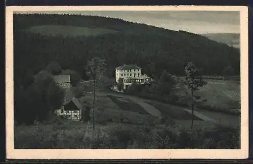 AK Iserlohn, Waldhotel Franzosenhohl mit Umgebung aus der Vogelschau