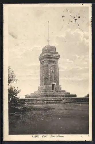 AK Hagen i. W., Der Bismarckturm
