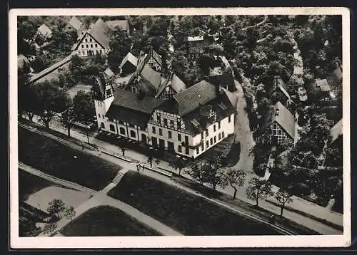 AK Wisch / Altenlande, Fährhaus Kirschenland, Bes. Garlef Pickenpack, Ansicht aus der Vogelschau