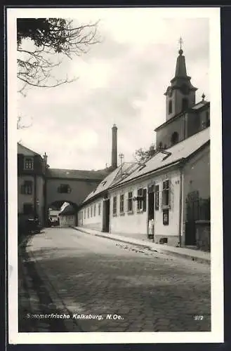 AK Wien, Kalksburg, Strassenpartie mit Restaurant Franz Dopler