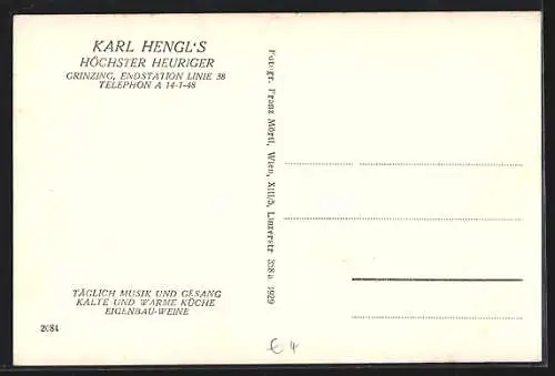 AK Wien-Grinzing, Karl Hengl's höchster Heuriger
