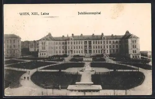 AK Wien, Lainz, Blick auf das Jubiläumsspital