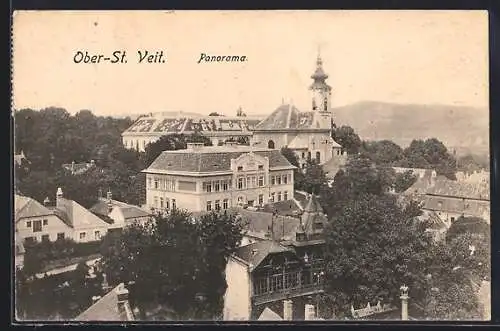 AK Ober-St. Veit, Panorama mit der Kirche