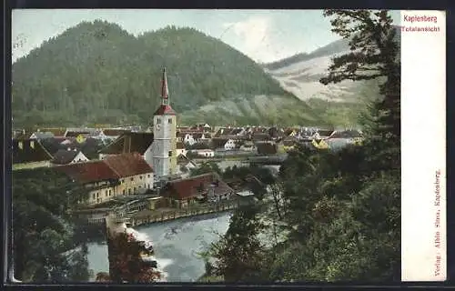 AK Kapfenberg, Ortsansicht mit Bergen