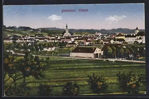 AK Gleisdorf, Totalansicht vom Feld aus