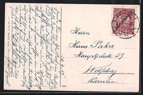 AK Gleisdorf, Totalansicht vom Feld aus