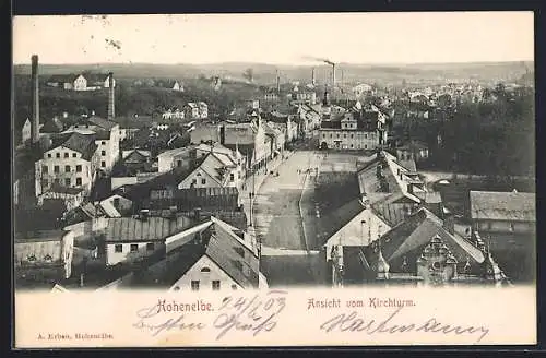 AK Hohenelbe / Vrchlabi, Ansicht vom Kirchturm