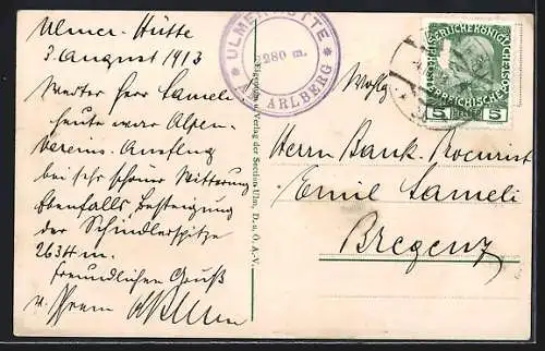 AK Ulmer Hütte, Berghütte aus der Vogelschau