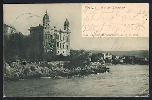 AK Abbazia, Blick vom Südstrandweg