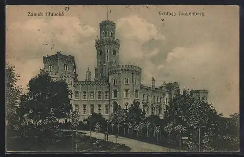 AK Hluboka /Frauenberg, Schloss Frauenberg