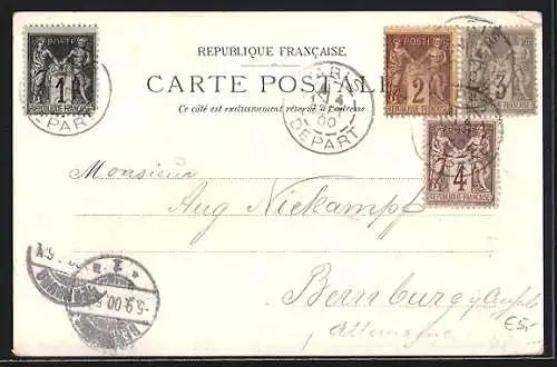 AK Paris, Exposition universelle de 1900, La Rue des Nations Belgique, Norvège, Allemagne, Espagne