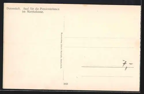 AK Darmstadt, Marthahaus, Saal für die Pensionärinnen