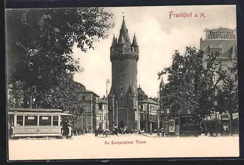 AK Frankfurt a. M., Am Eschenheimer Thurm