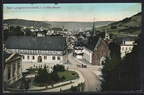 AK Bad Langenschwalbach, Ortsansicht von der Villa Werner aus