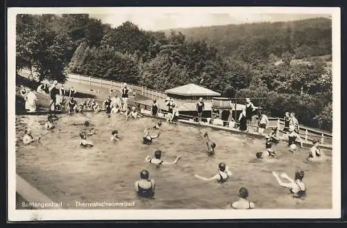 AK Schlangenbad, Thermalschwimmbad mit Badegästen