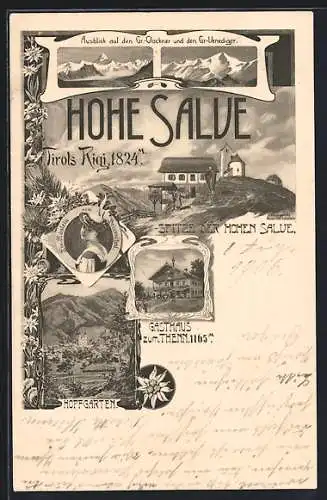 AK Hopfgarten, Hohe Salve, Gasthaus zum Thenn