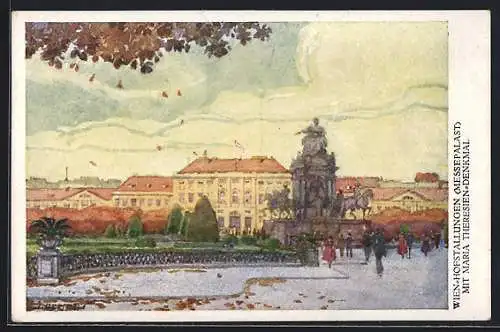 Künstler-AK Wien, Wiener Messe 1921, Hofstallungen