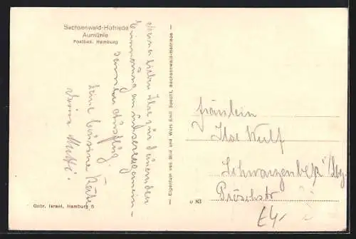 AK Sachsenwald-Hofriede, Aumühle, Bismarck-Turm, Gedicht, Anlasskarte Gedenktag 1915