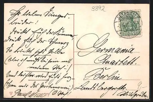 AK Zellerfeld, Gesamtansicht mit Strasse und Kuhherde