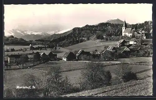 AK Mariahof, Ortsansicht mit Kirche