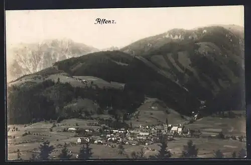 AK Aflenz, Ortsansicht mit den Bergen