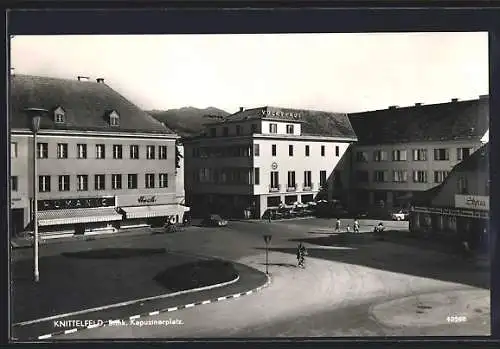 AK Knittelfeld, Kapuzinerplatz mit Volkshaus