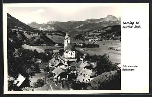 AK Lassing bei Selzthal, Ortsansicht aus der Vogelschau