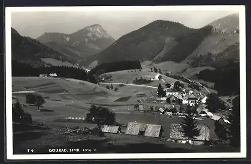 AK Gollrad, Ortsansicht aus der Vogelschau