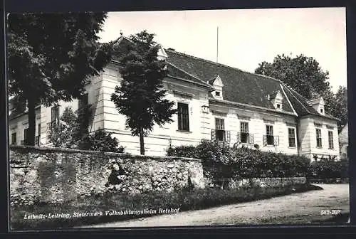 AK Leibnitz-Leitring /Steiermark, Am Volksbildungsheim Retzhof