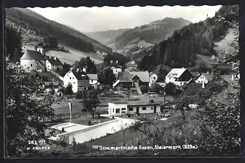 AK Gasen /Steiermark, Ortsansicht im Bergidyll