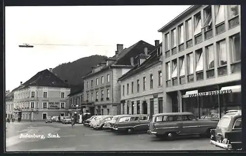 AK Judenburg /Stmk., Hotel Post und Volksbank