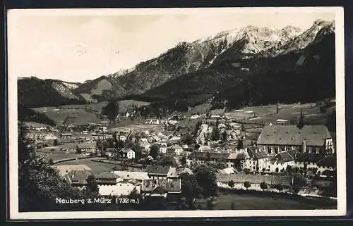 AK Neuberg a. Mürz, Gesamtansicht aus der Vogelschau