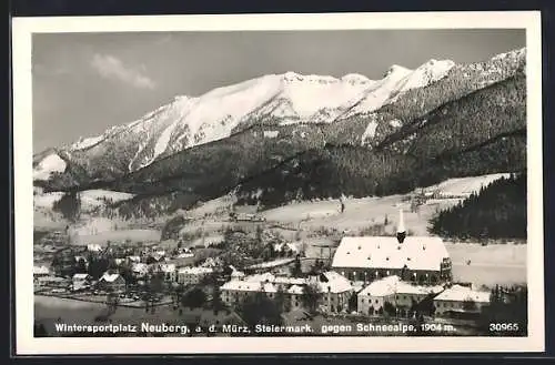 AK Neuberg a. d. Mürz, Gesamtansicht gegen die Schneealpe