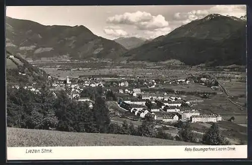 AK Liezen /Stmk., Gesamtansicht vom Berg aus