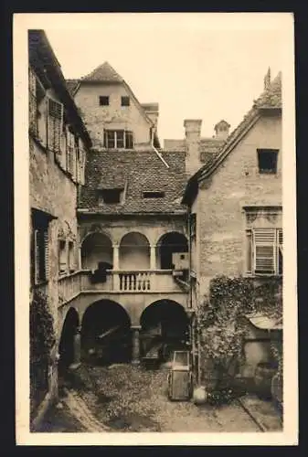 AK Graz, Krebsenkeller-Hof, Blick aus dem Fenster