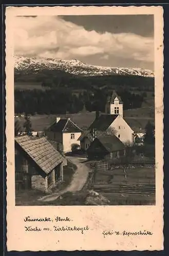 AK Neumarkt, Kirche mit Zirlitzkogel