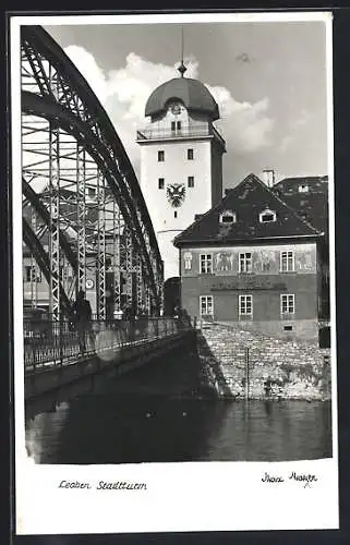 AK Leoben, Brücke und Stadtturm