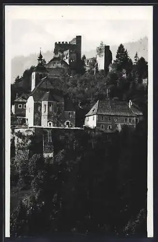 AK Unzmarkt, Ruine Frauenberg im Wald