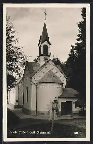 AK Maria Fieberbründl, Blick auf die Wallfahrtskirche