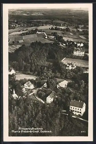 AK Kaibing, Maria Fieberbründl, Teilansicht, Fliegeraufnahme