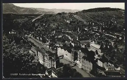 AK Feldkirch /Voralberg, Ortsansicht aus der Vogelschau