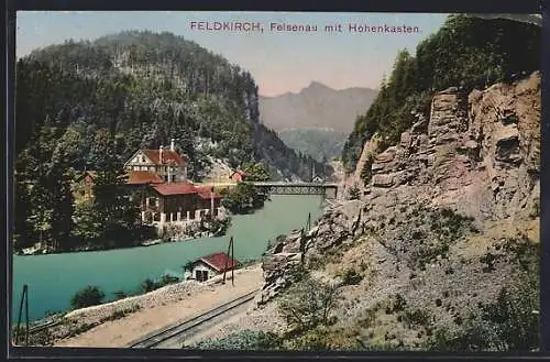 AK Feldkirch, Felsenau mit Hohenkasten