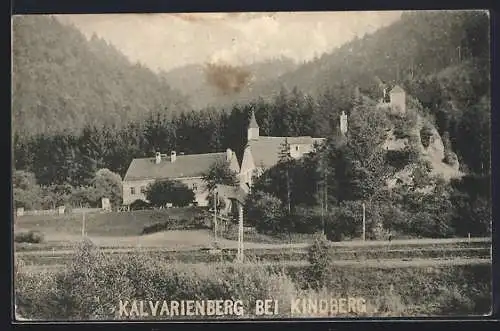 AK Kindberg, Blick auf den Kalvarienberg