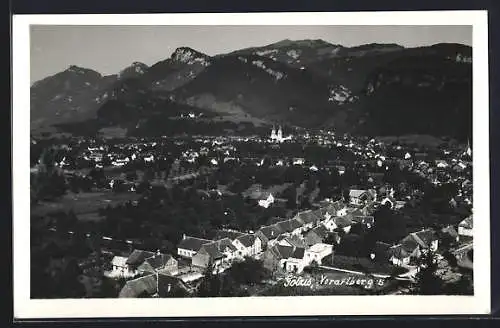 AK Götzis /Vorarlberg, Teilansicht aus der Vogelschau