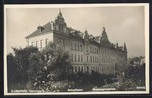 AK Knittelfeld /Steiermark, Schulhaus in der Roseggergasse