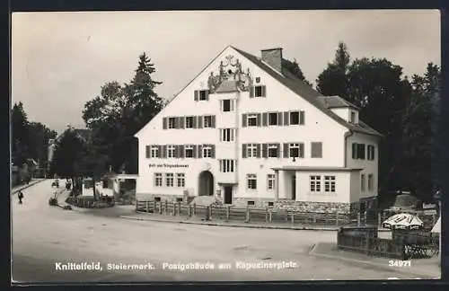 AK Knittelfeld, Postgebäude am platz