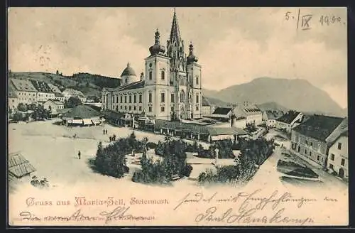 AK Maria-Zell /Steiermark, Blick auf die Wallfahrtskirche
